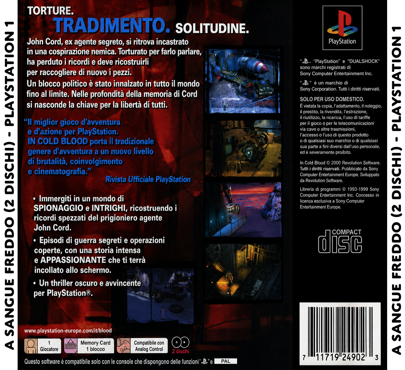 A Sangue Freddo (PS1) - Loose
