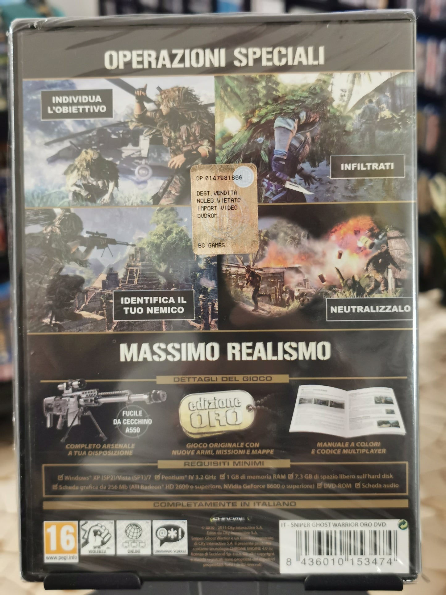 Sniper Ghost Warrior - Edizione Oro (PC) *Nuovo
