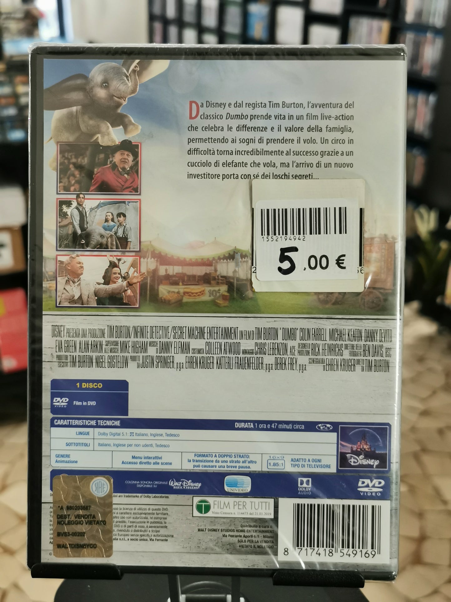 Dumbo – Live Action (DVD) *NUOVO