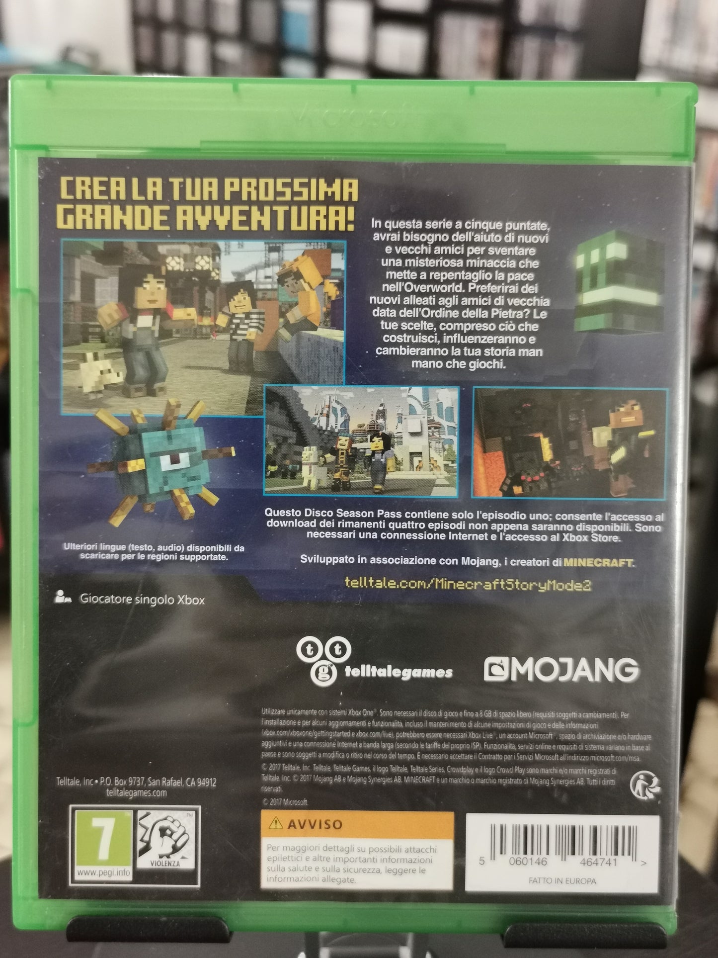Minecraft - Story Mode - Seconda Stagione - Disco Season Pass (Xbox One)