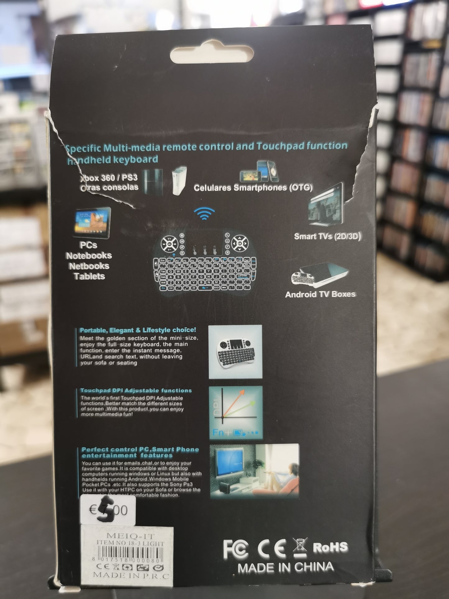 Mini Keyboard Wireless Retroilluminata (Accessori)