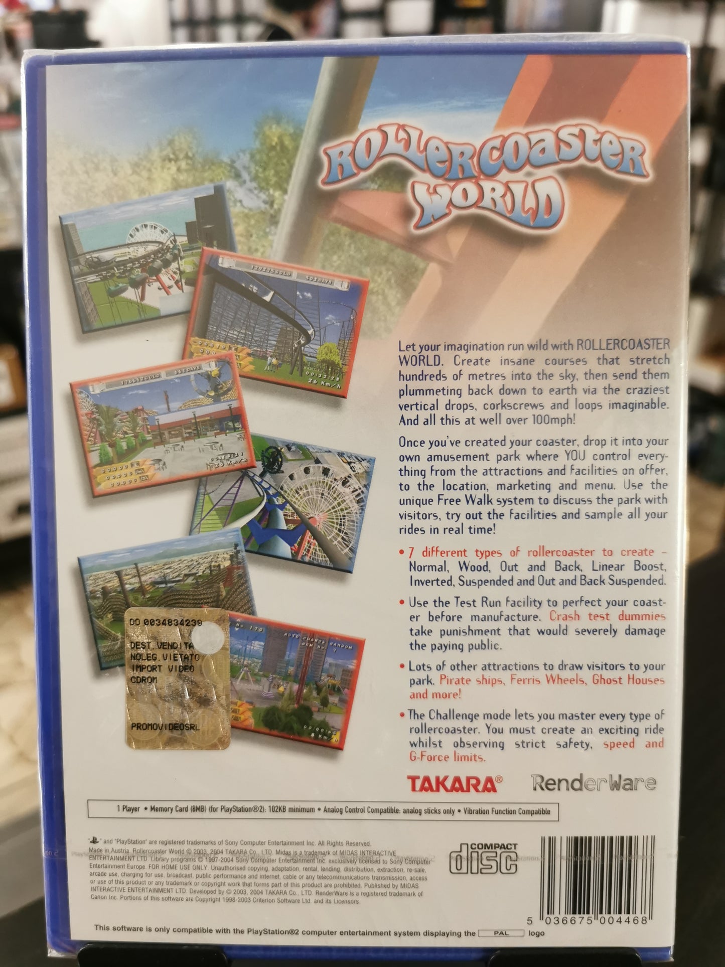 RollerCoaster World (PS2) *Nuovo