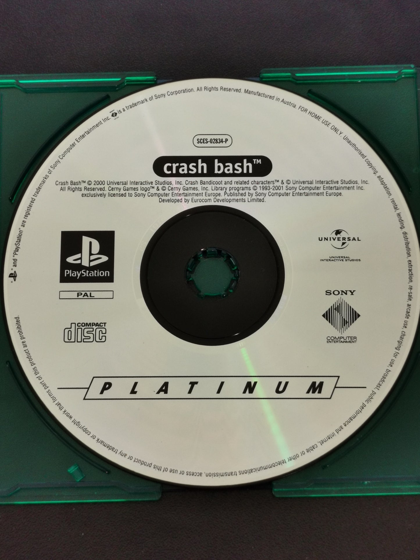 Crash Bash (PS1) - Platinum - Loose