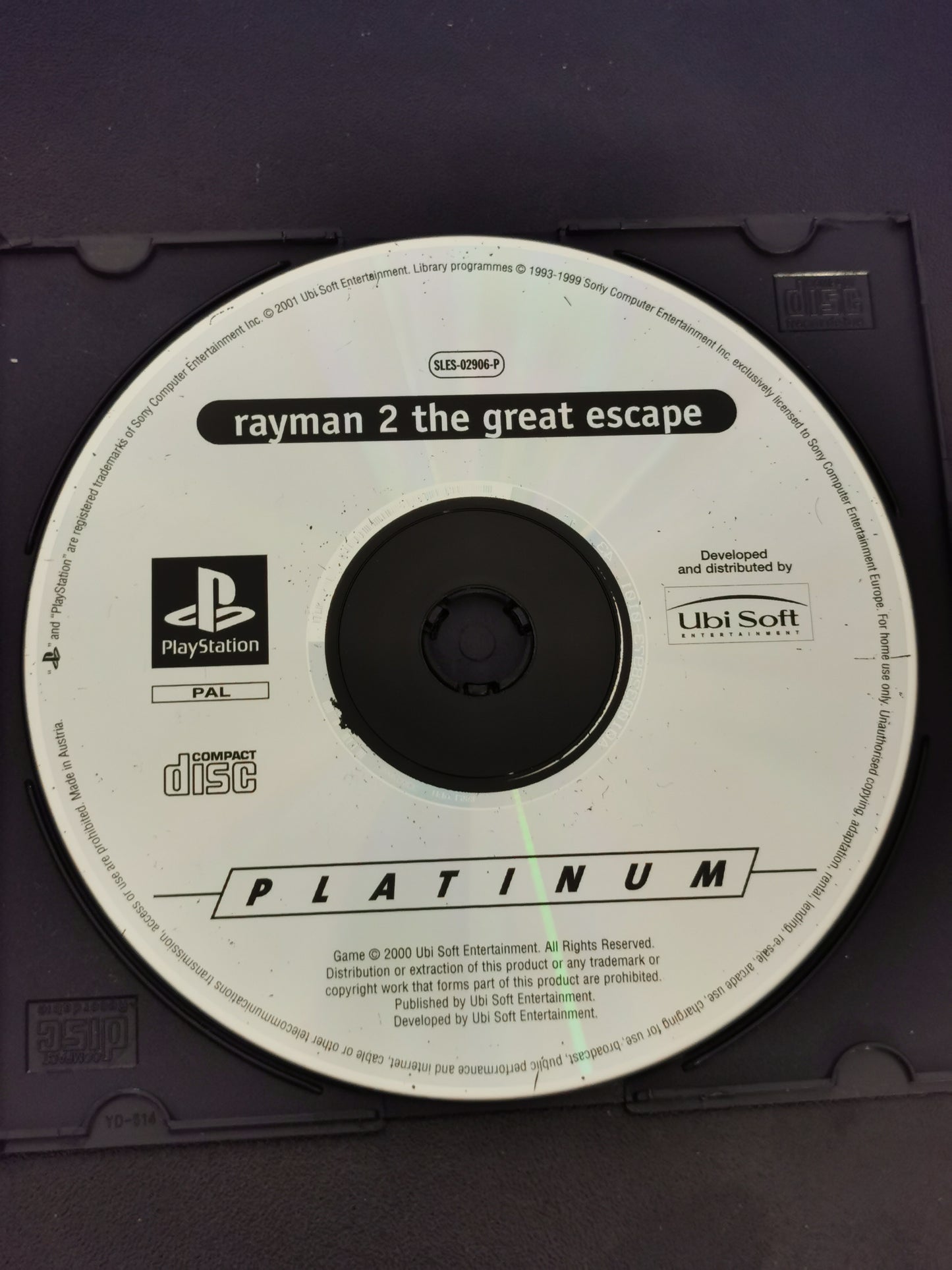 Rayman 2: The Great Escape (PS1) - Platinum - Loose
