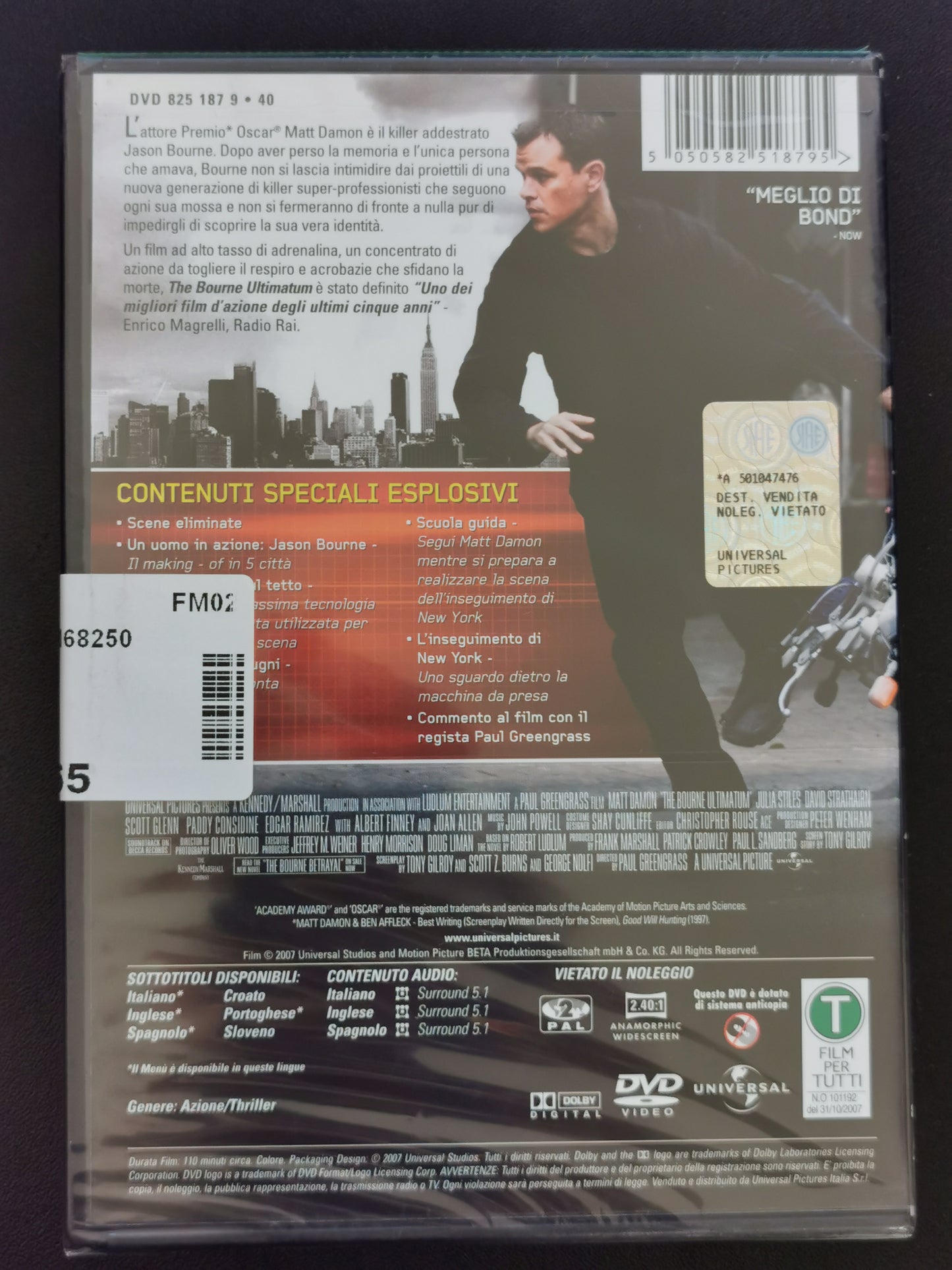 The Bourne Ultimatum - Il ritorno dello sciacallo (DVD) *Nuovo
