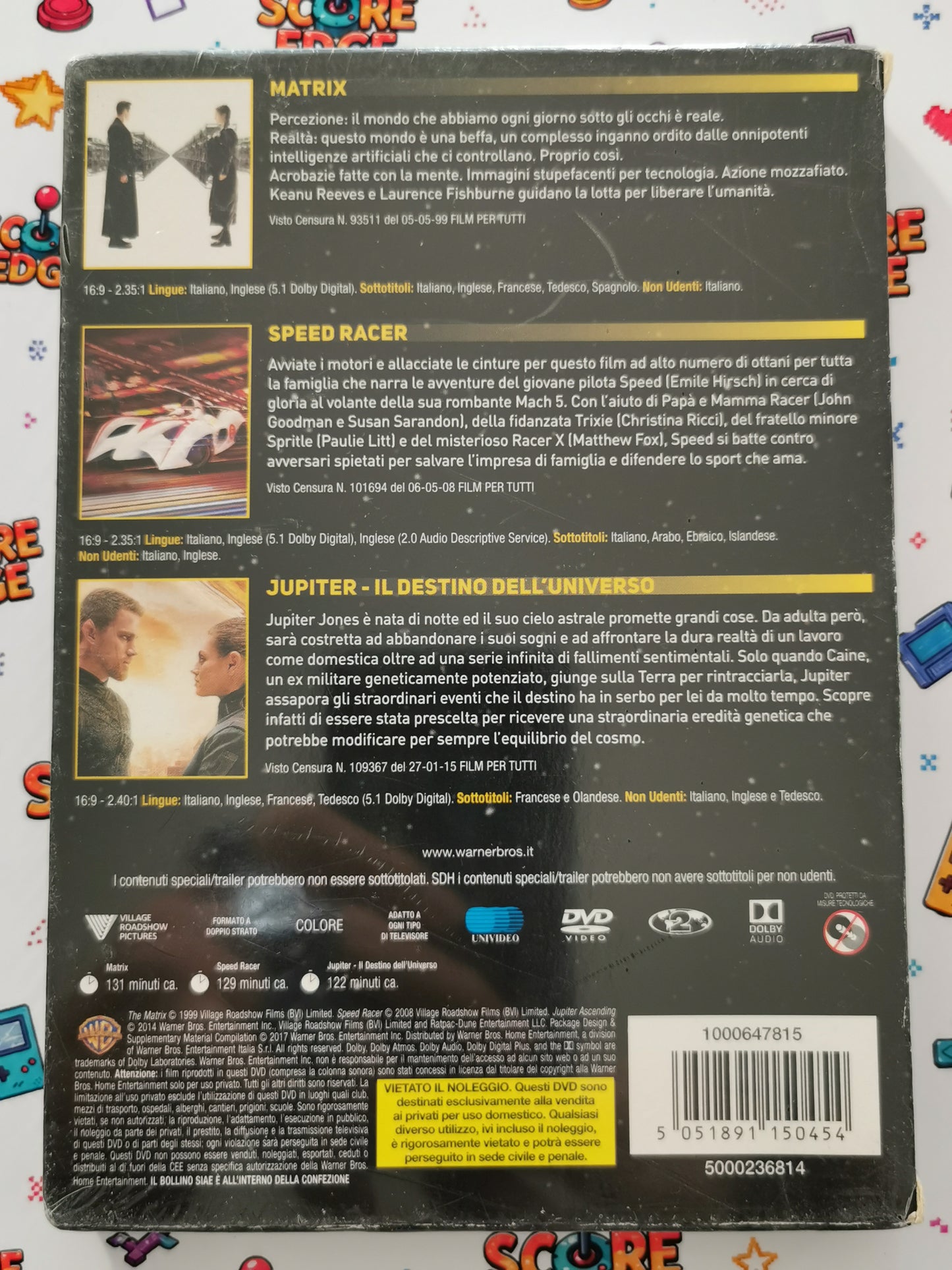 Wachowski Collection: Matrix / Speed Racer / Jupiter – Il Destino dell’Universo (3 DVD)