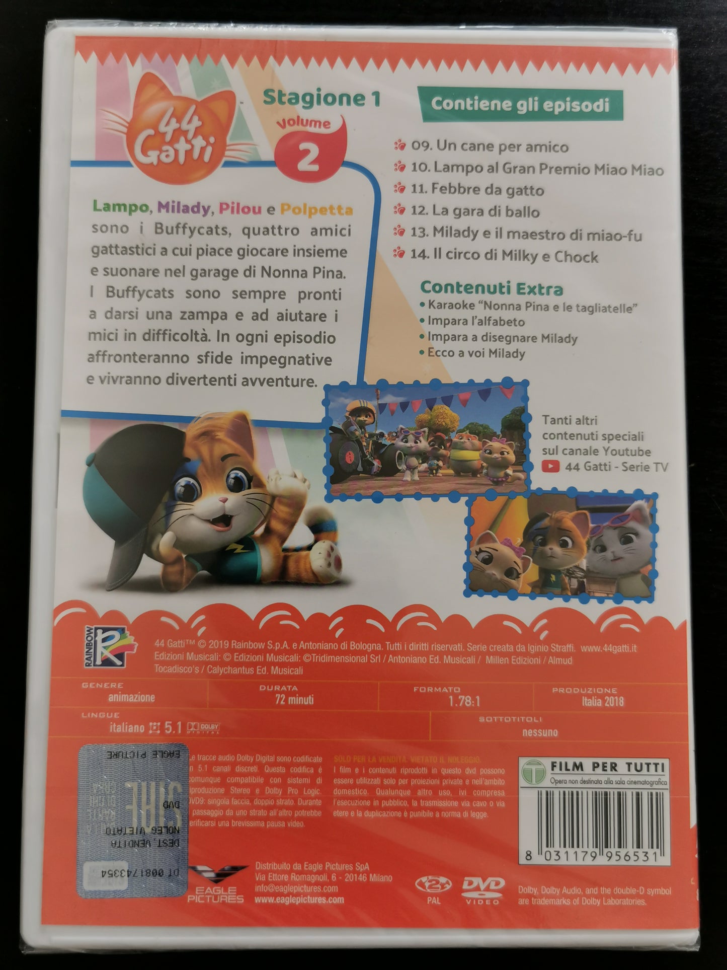 44 Gatti – Stagione 1 Volume 2: La gara di ballo (DVD) *Nuovo