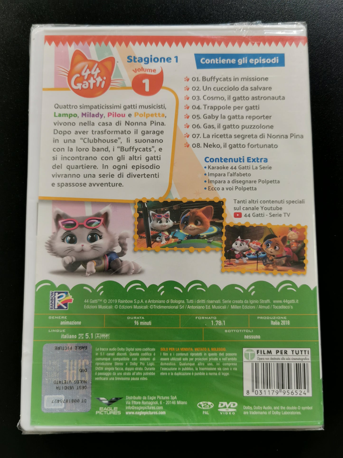 44 Gatti – Stagione 1 Volume 1: Buffycats in missione (DVD) *Nuovo