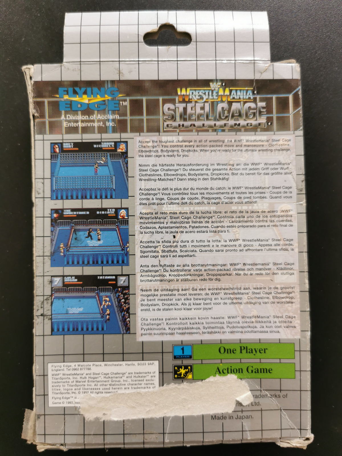 WWF WrestleMania: Steel Cage Challenge (Game Gear)