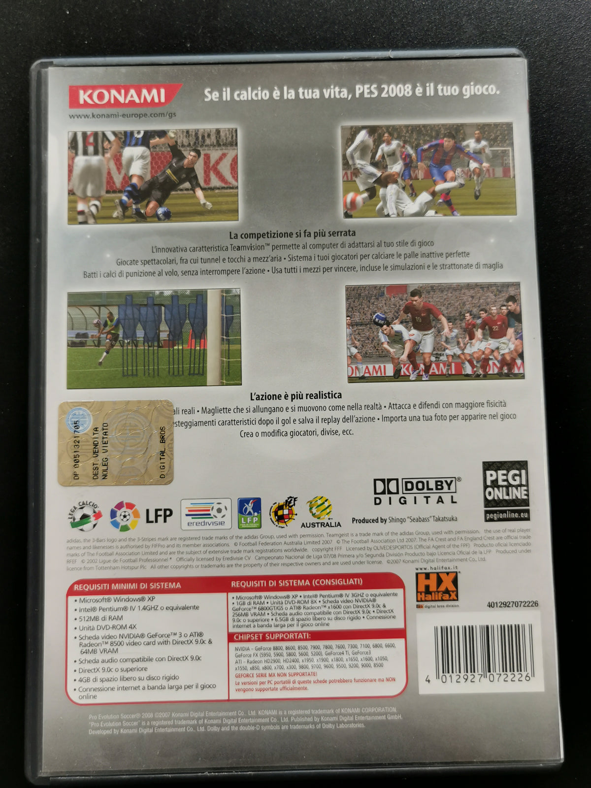 Pro Evolution Soccer 2008 (PC)