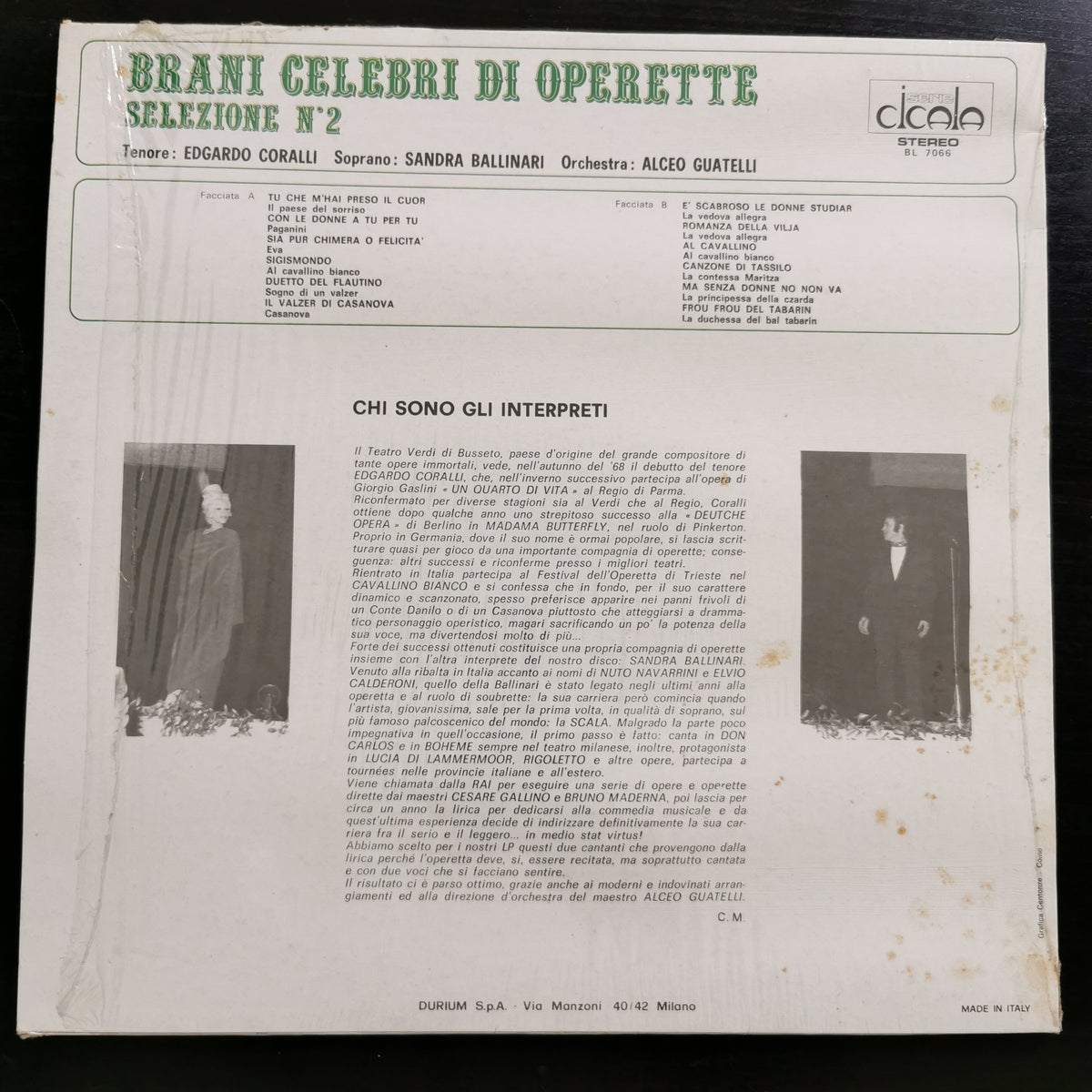 Brani Celebri di Operette – Selezione N° 2 (LP)