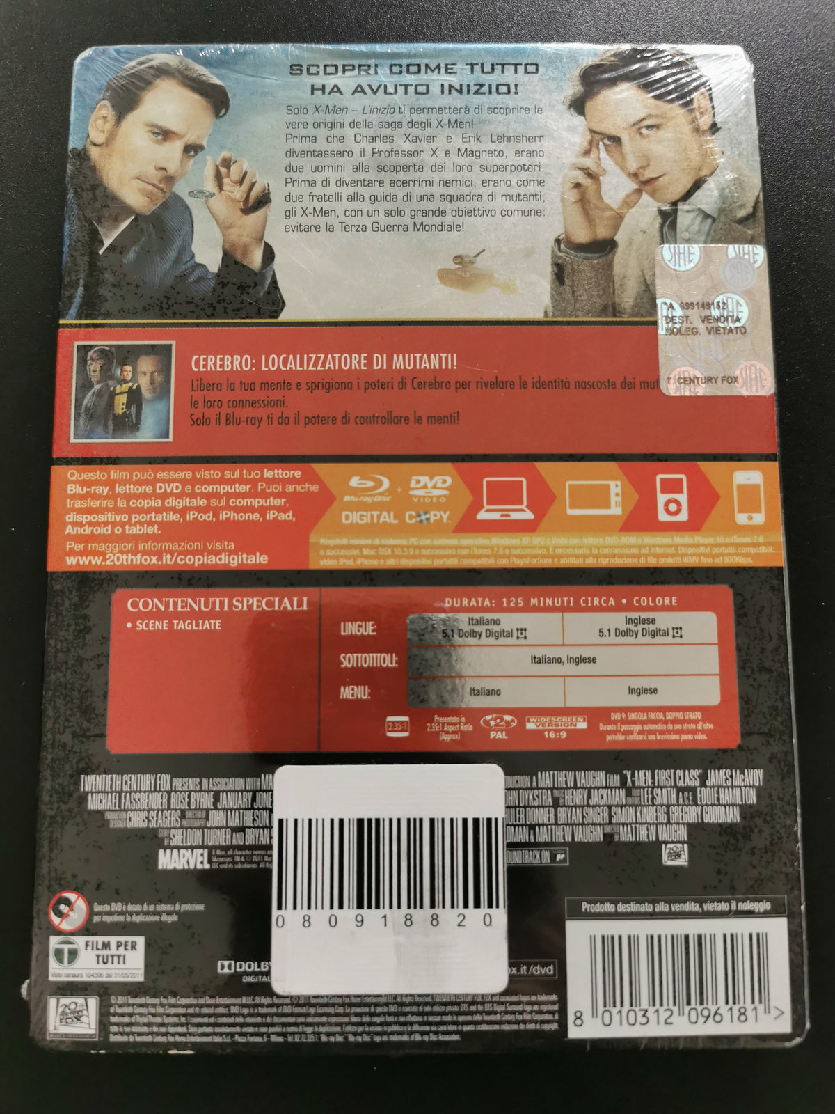X-Men: L'Inizio – DVD + Blu-ray + Digital Copy *Nuovo