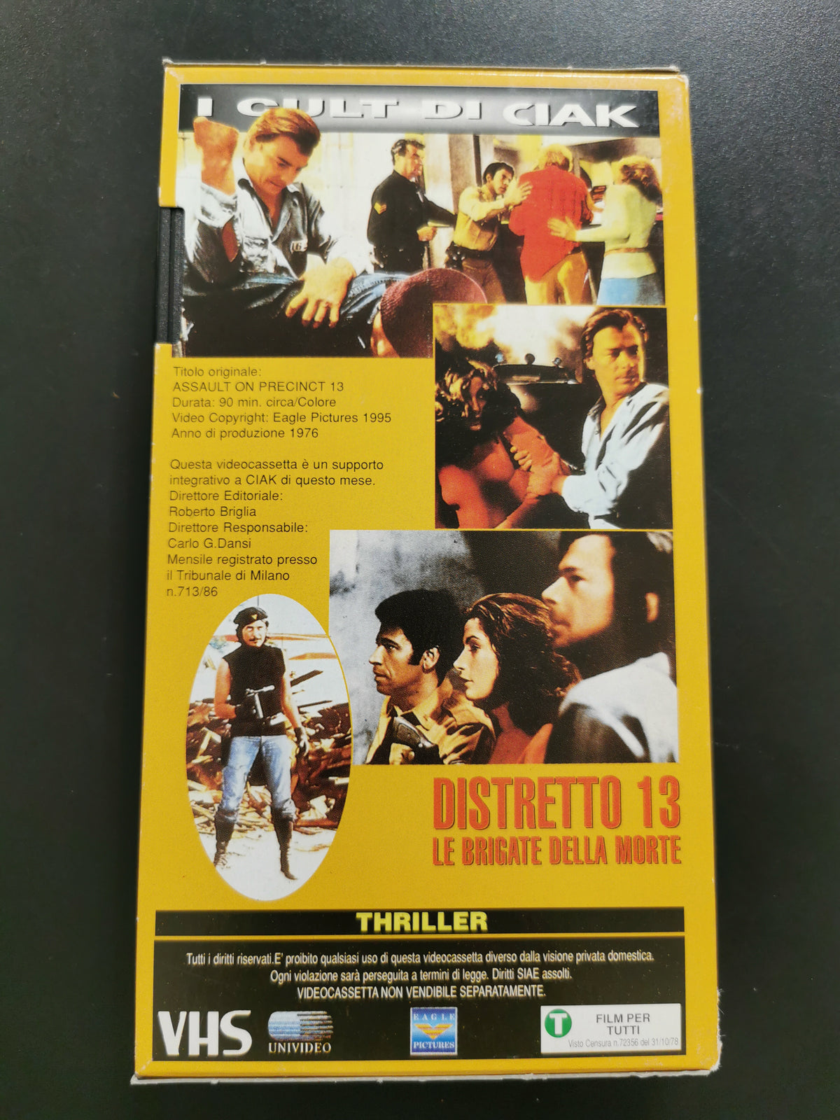 Distretto 13: Le brigate della morte (VHS) - Edizione Ciak