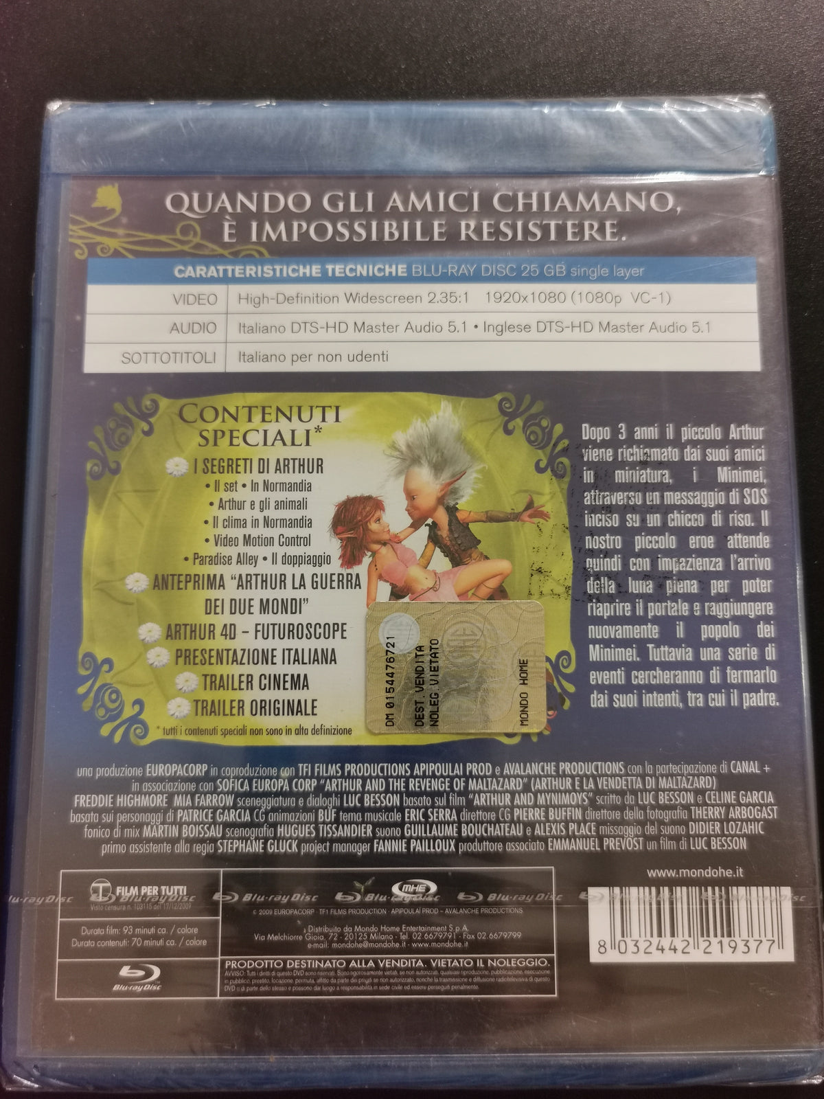 Arthur e la Vendetta di Maltazard (Blu-ray) + (DVD) *Nuovo