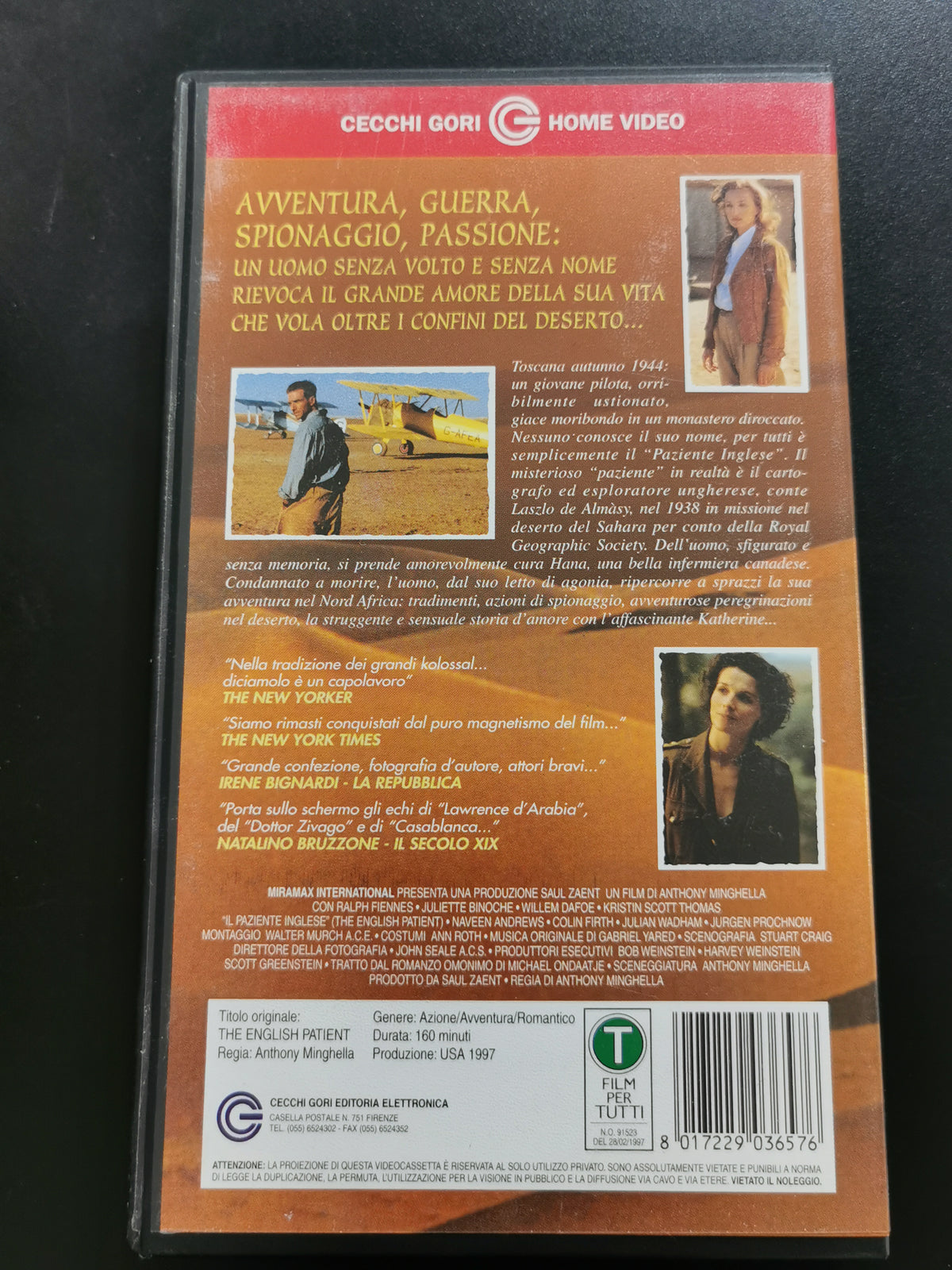 Il Paziente Inglese (VHS)