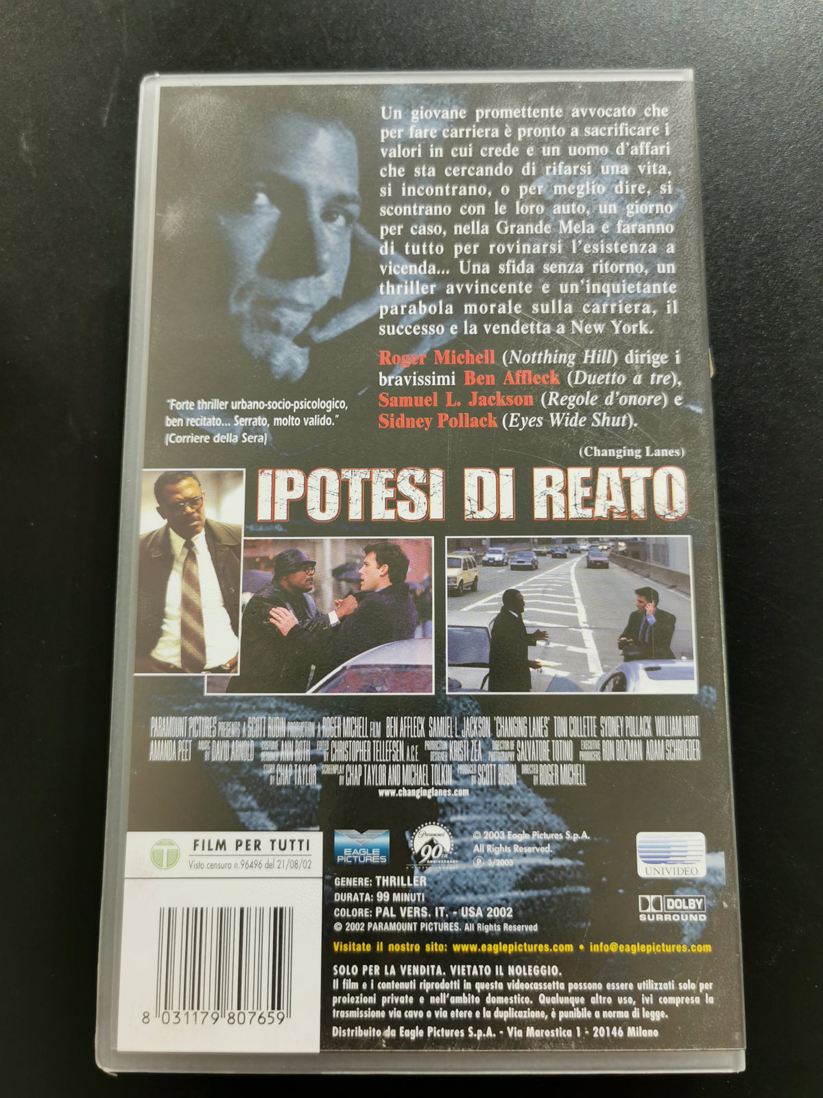 Ipotesi di reato (VHS)