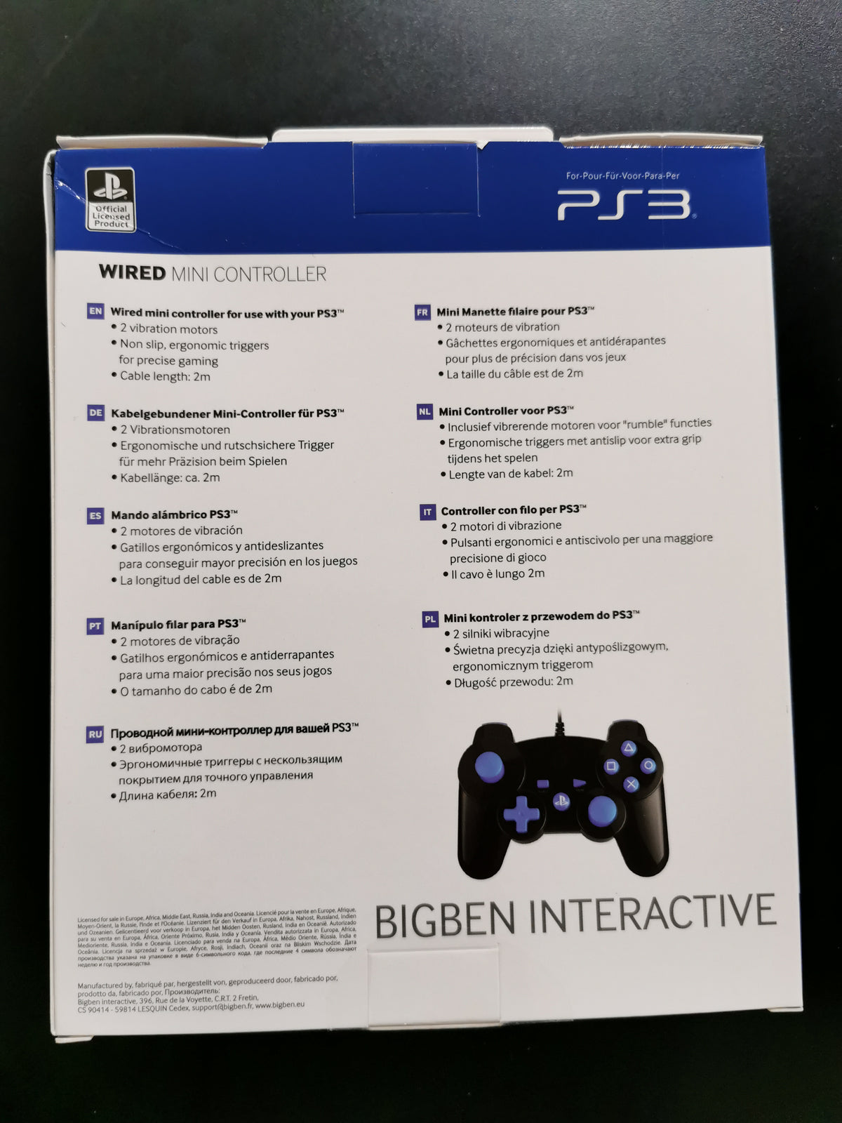 Bigben Wired Mini Controller (PS3)