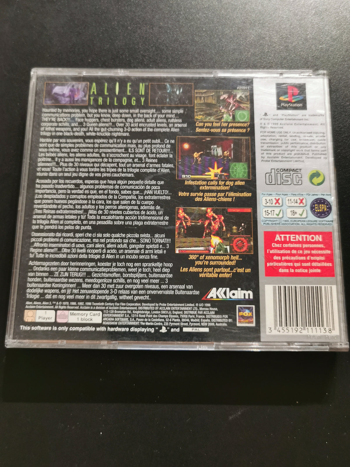 Alien Trilogy (PS1) - Platinum