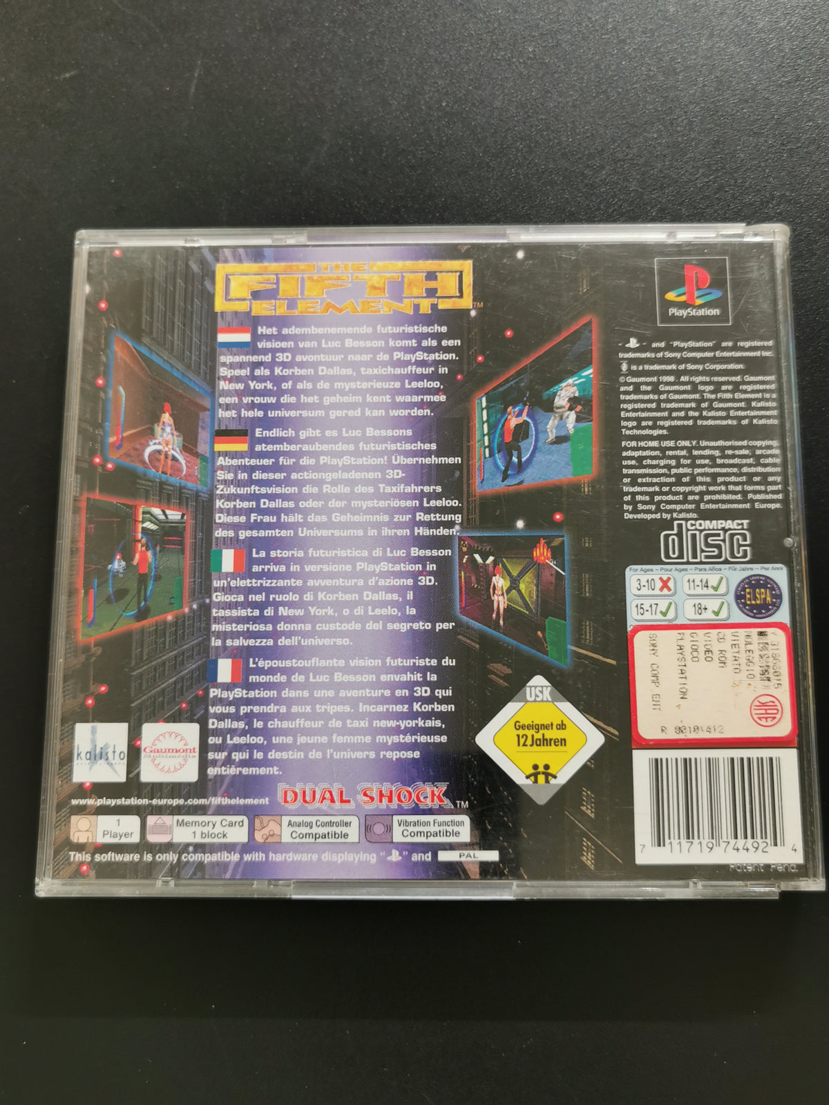The Fifth Element (PS1) - Platinum