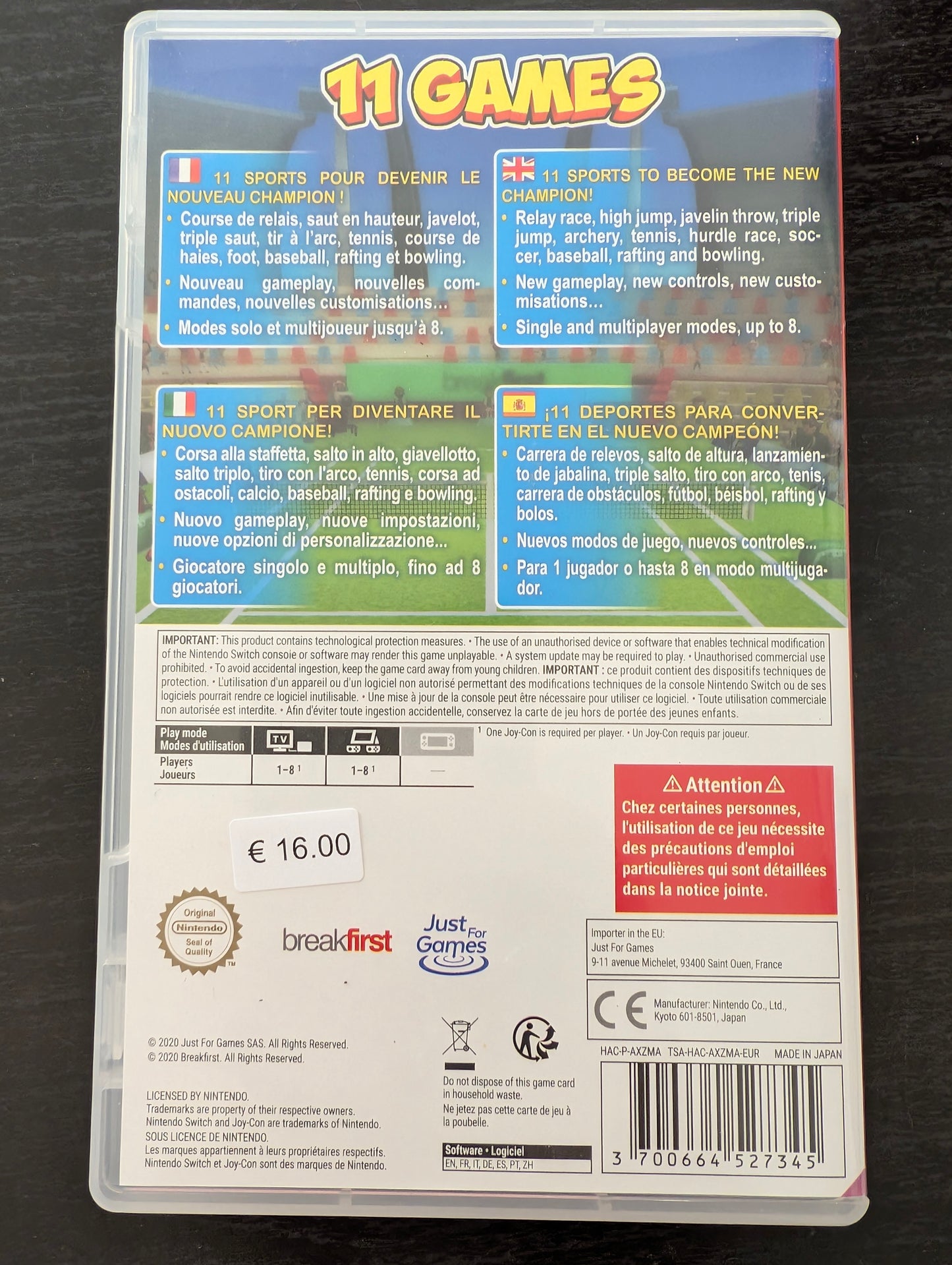 Instant Sports: Summer Games (Switch)
