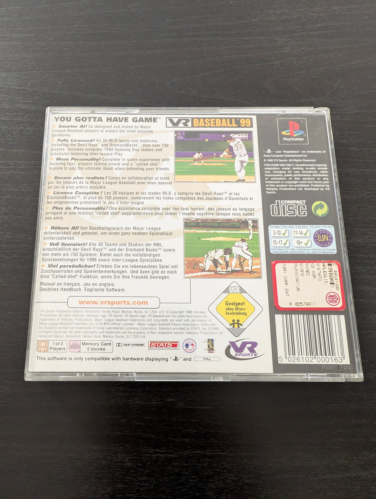 VR Baseball '99 (PS1)