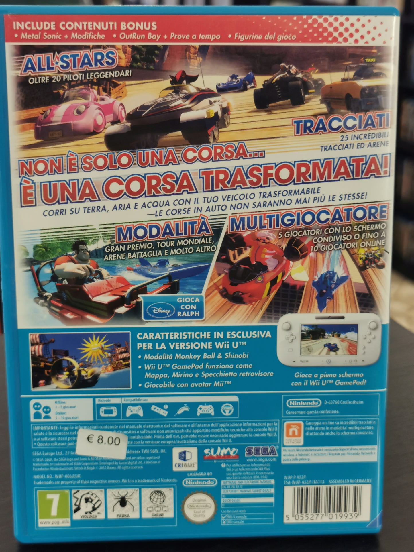 Sonic & All Stars Racing Transformed (Wii-U)