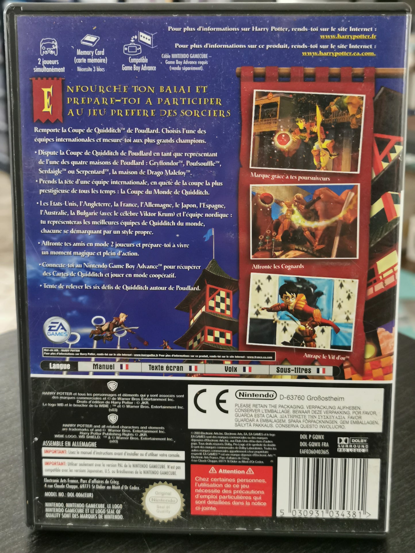 Harry Potter "Coupe Du Monde De Quidditch" (GameCube)
