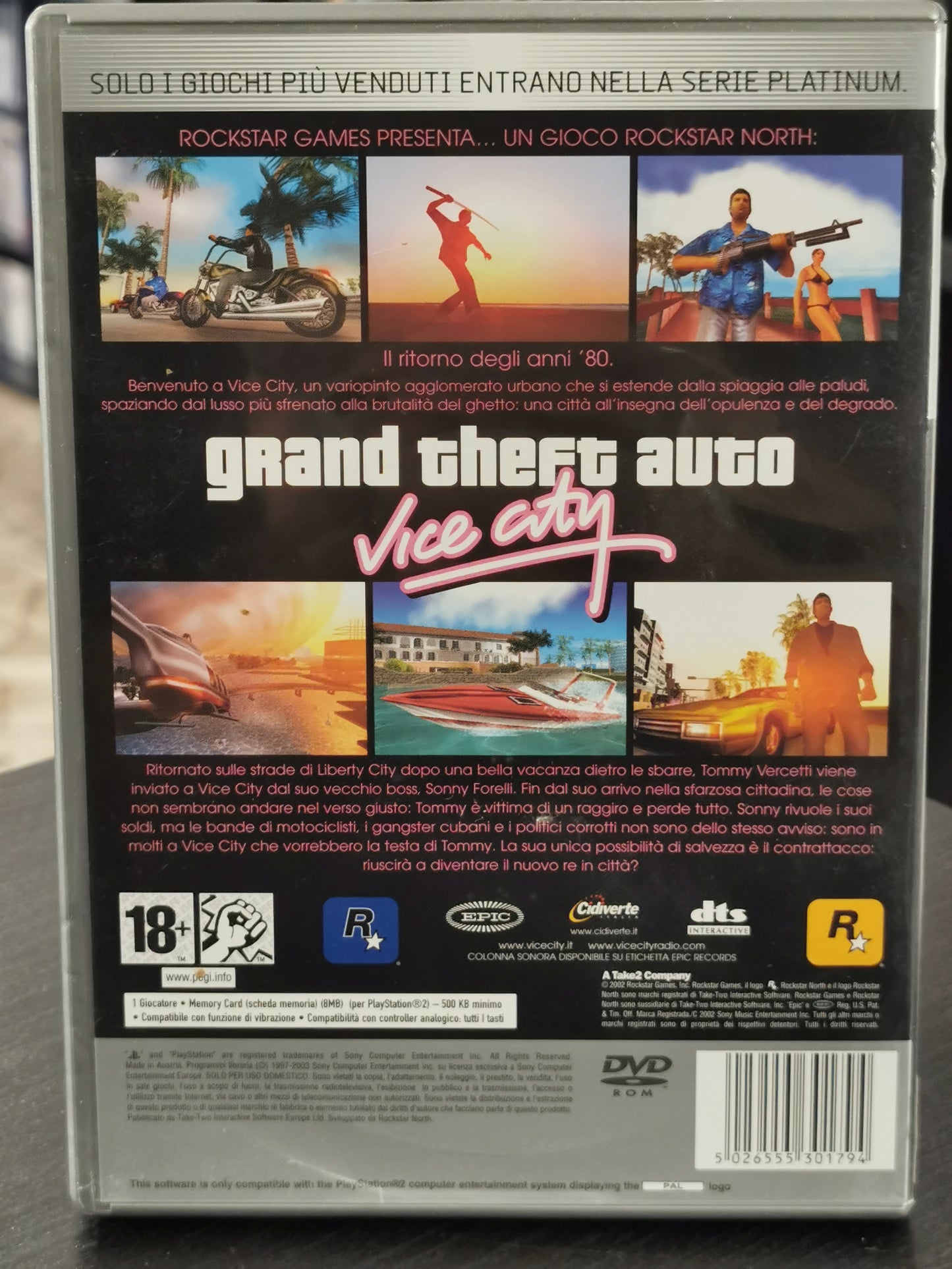 Grand Theft Auto Vice City (PS2) - Platinum