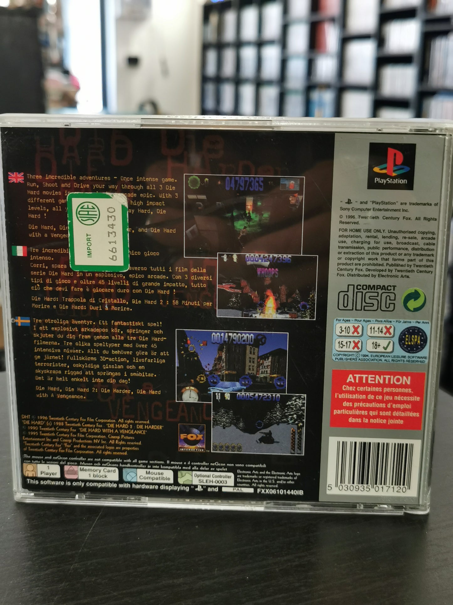 Die Hard Trilogy (PS1) - Platinum