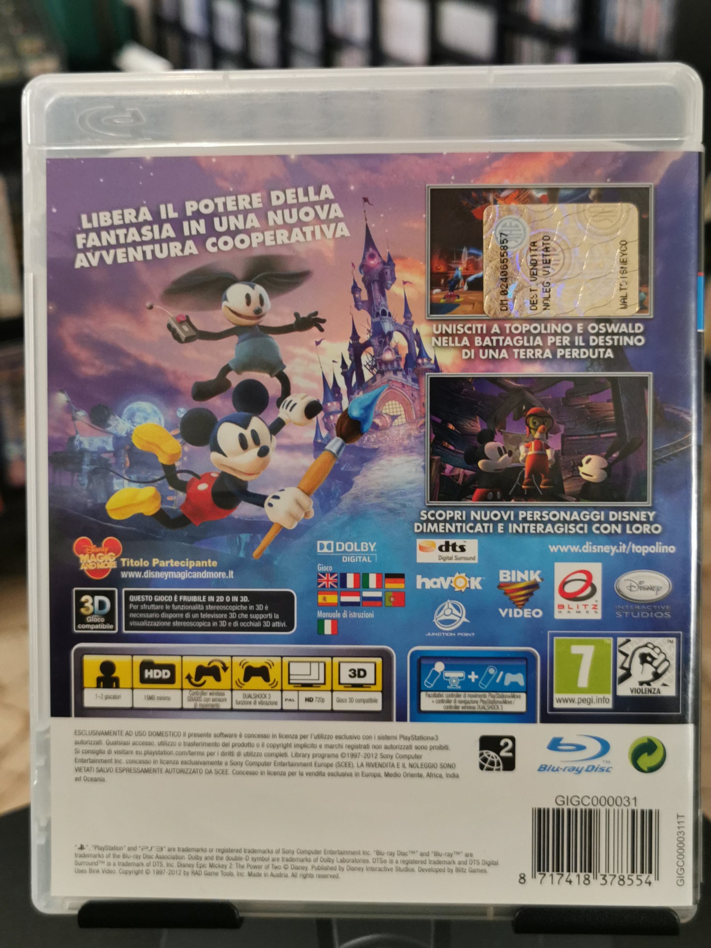 Epic Mickey 2 - L'Avventura Di Topolino E Oswald (PS3)