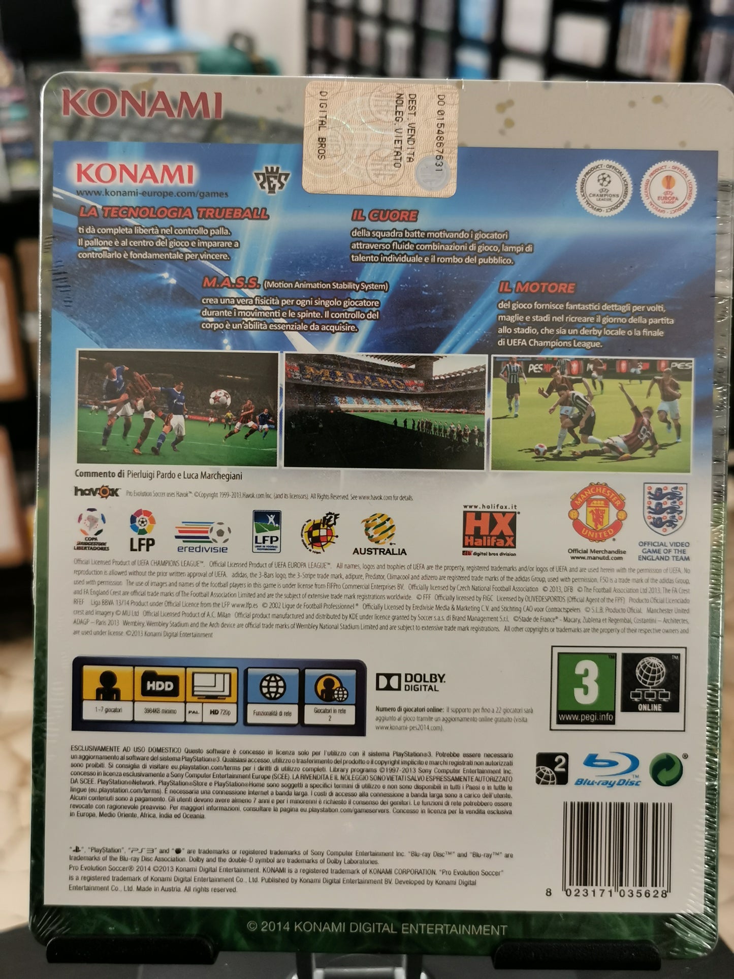 Pes - Pro Evolution Soccer 2014 con World Challenge DLC - Steel Box (PS3) *Nuovo