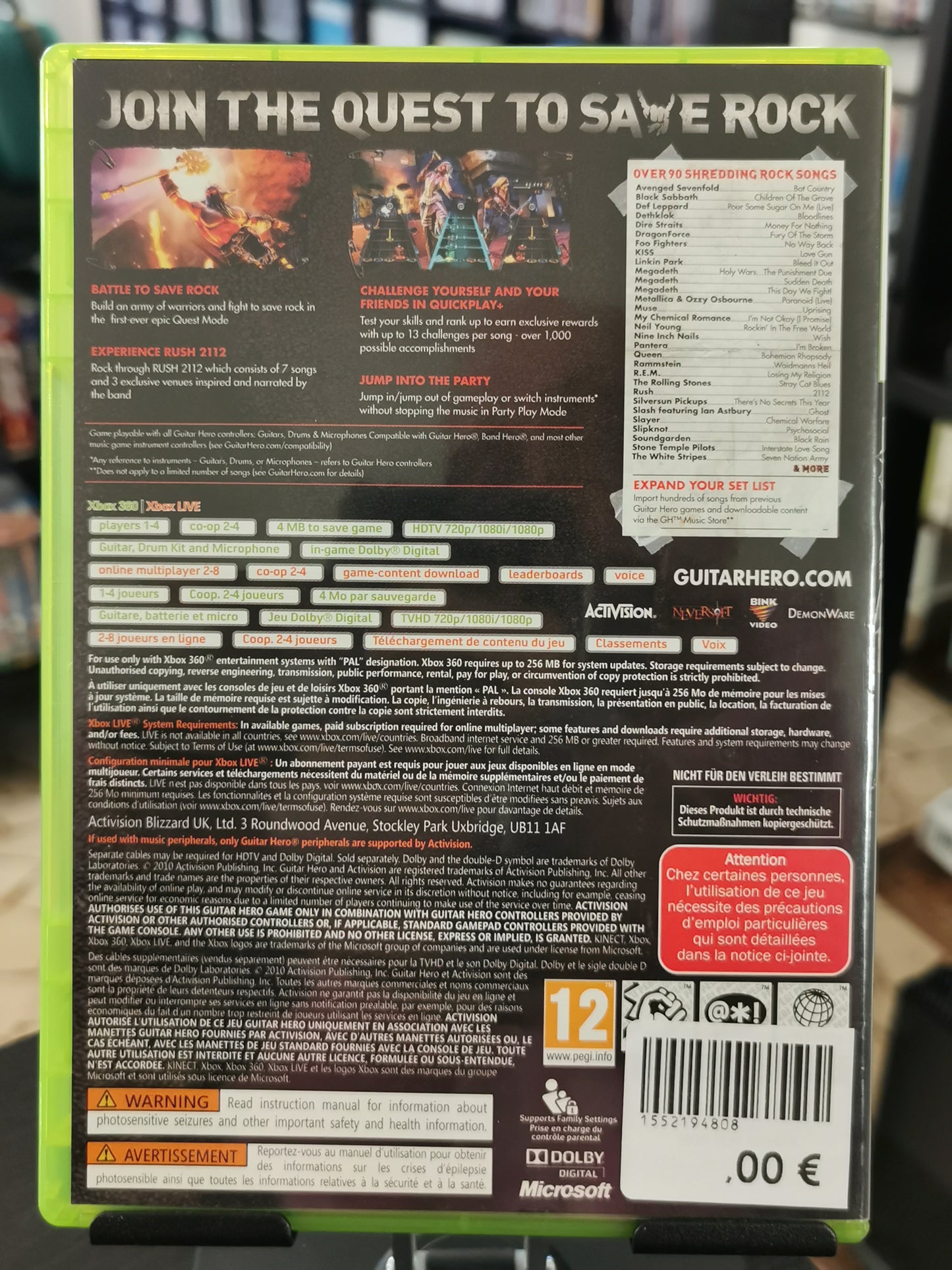 Guitar Hero - Warriors Of Rock (Xbox 360)