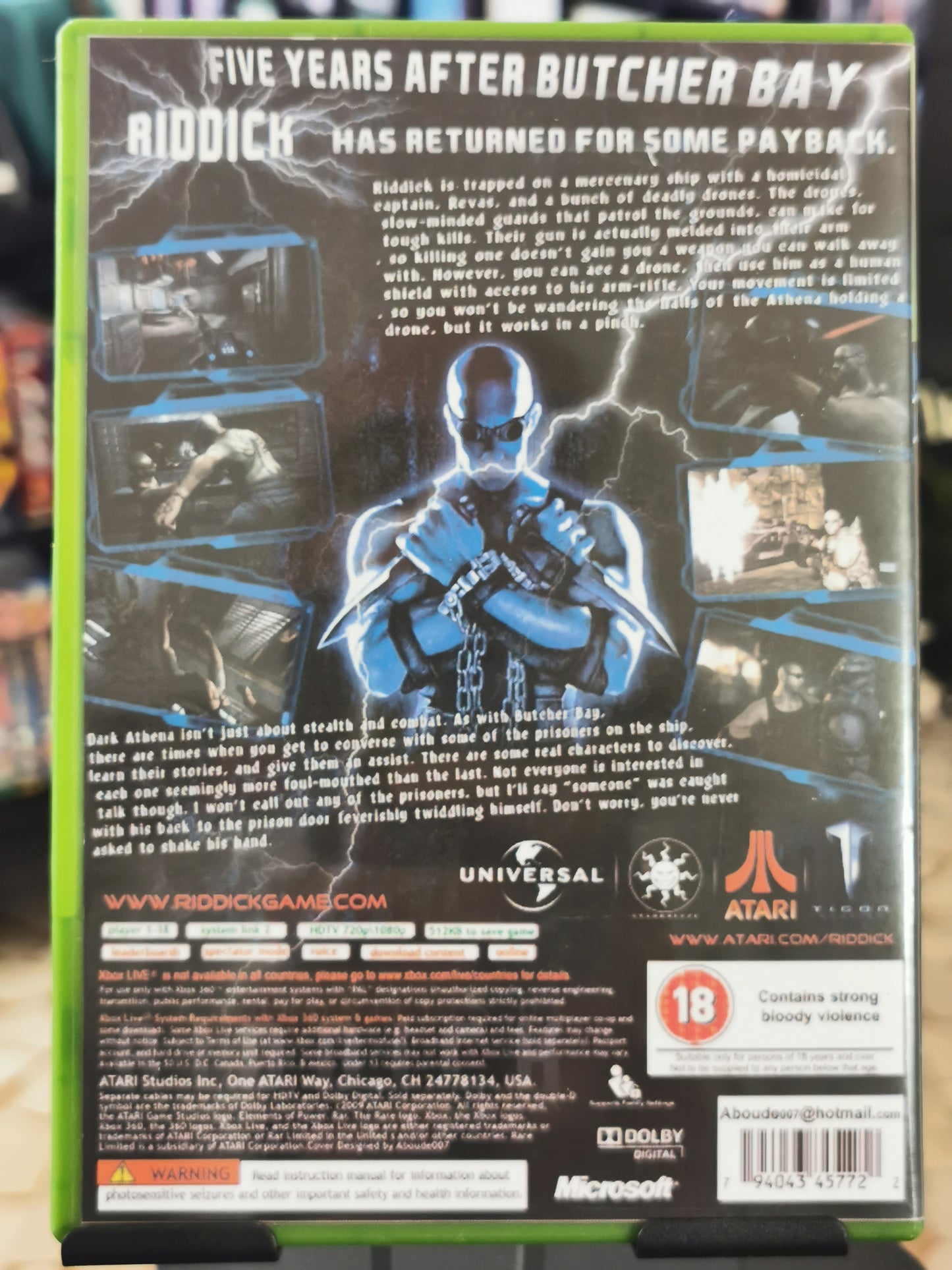 The Chronicles of Riddick: Assault on Dark Athena (Xbox 360) *Cover Custom