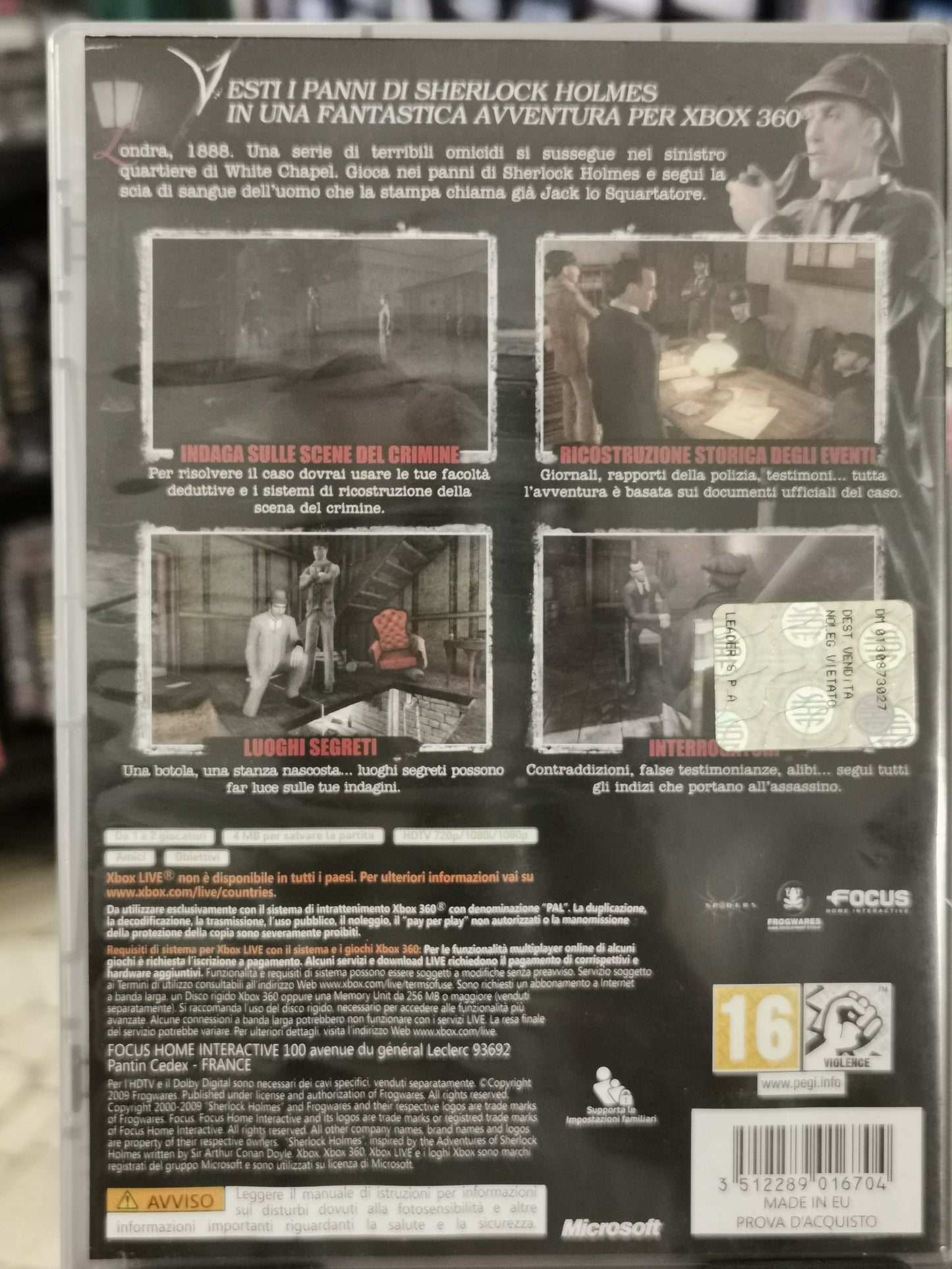 Sherlock Holmes Versus Jack the Ripper (Xbox 360)