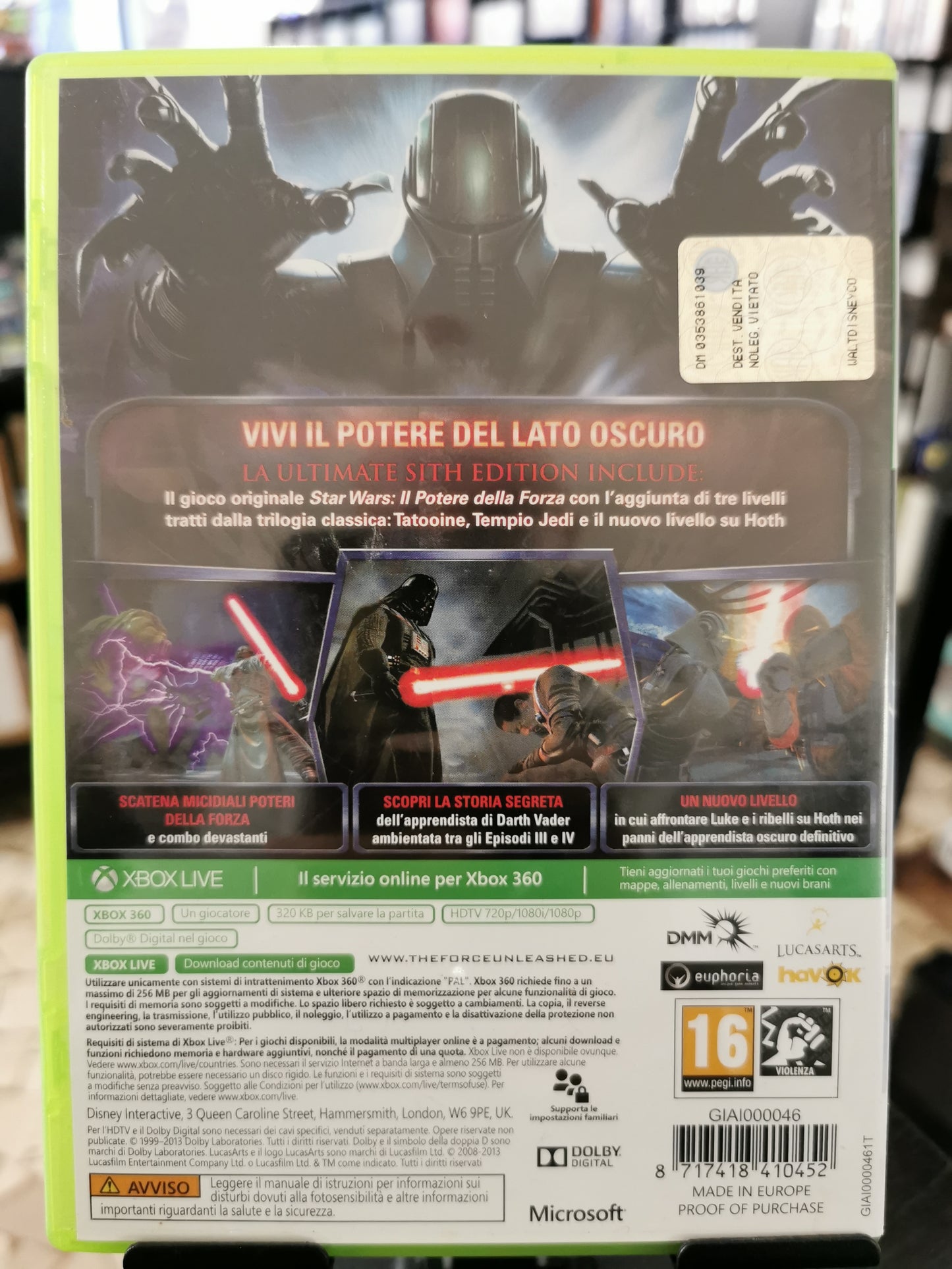 Star Wars: Il Potere della Forza – Sith Edition (Xbox 360) - Classics