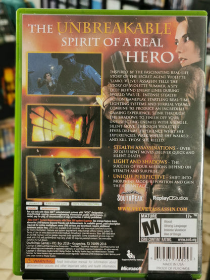 Velvet Assassin (Xbox 360) *Cover Custom