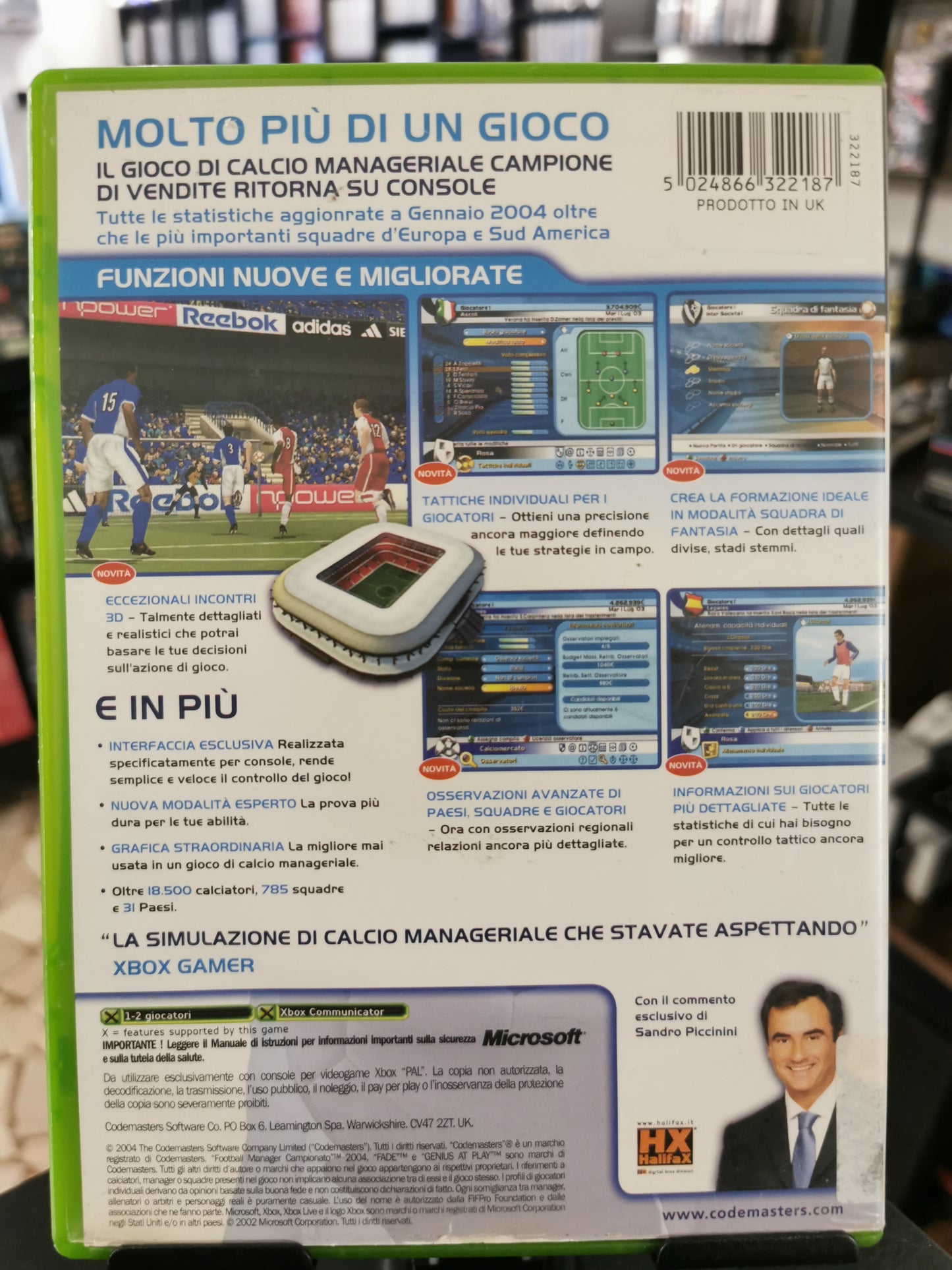 Football Manager Campionato 2004 (Xbox)