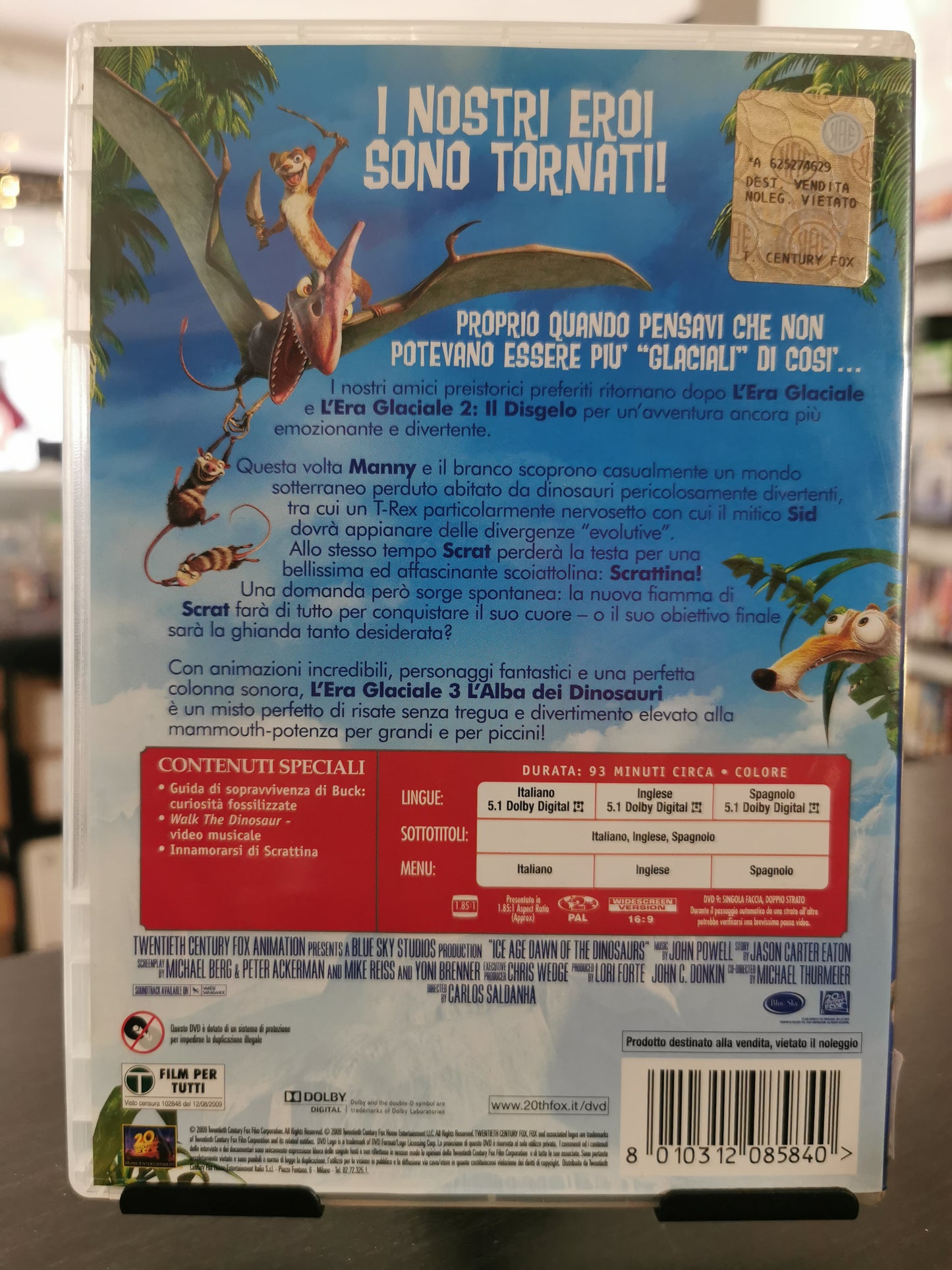 L’Era Glaciale 3 – L’Alba dei Dinosauri (DVD)