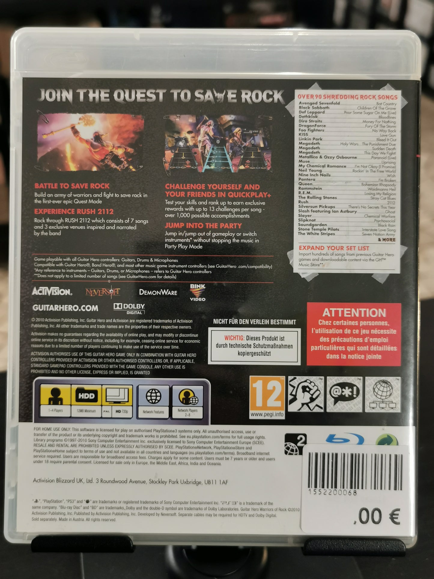 Guitar Hero: Warriors Of Rock (PS3)