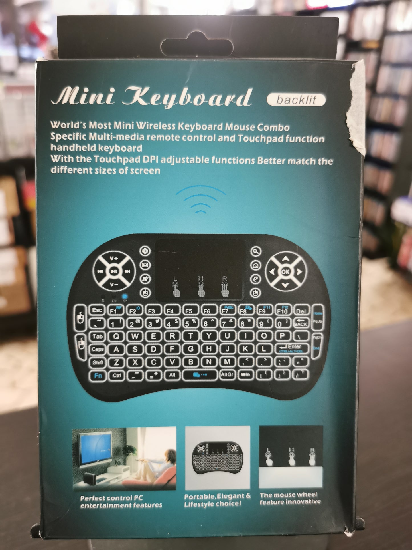 Mini Keyboard Wireless Retroilluminata (Accessori)