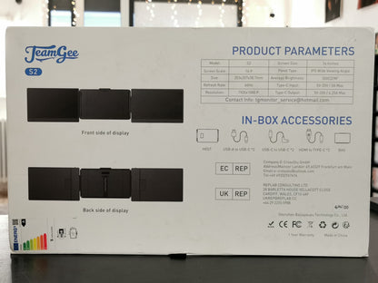 TeamGee S2 – Triple Screen Laptop Extender 14" (Accessori)