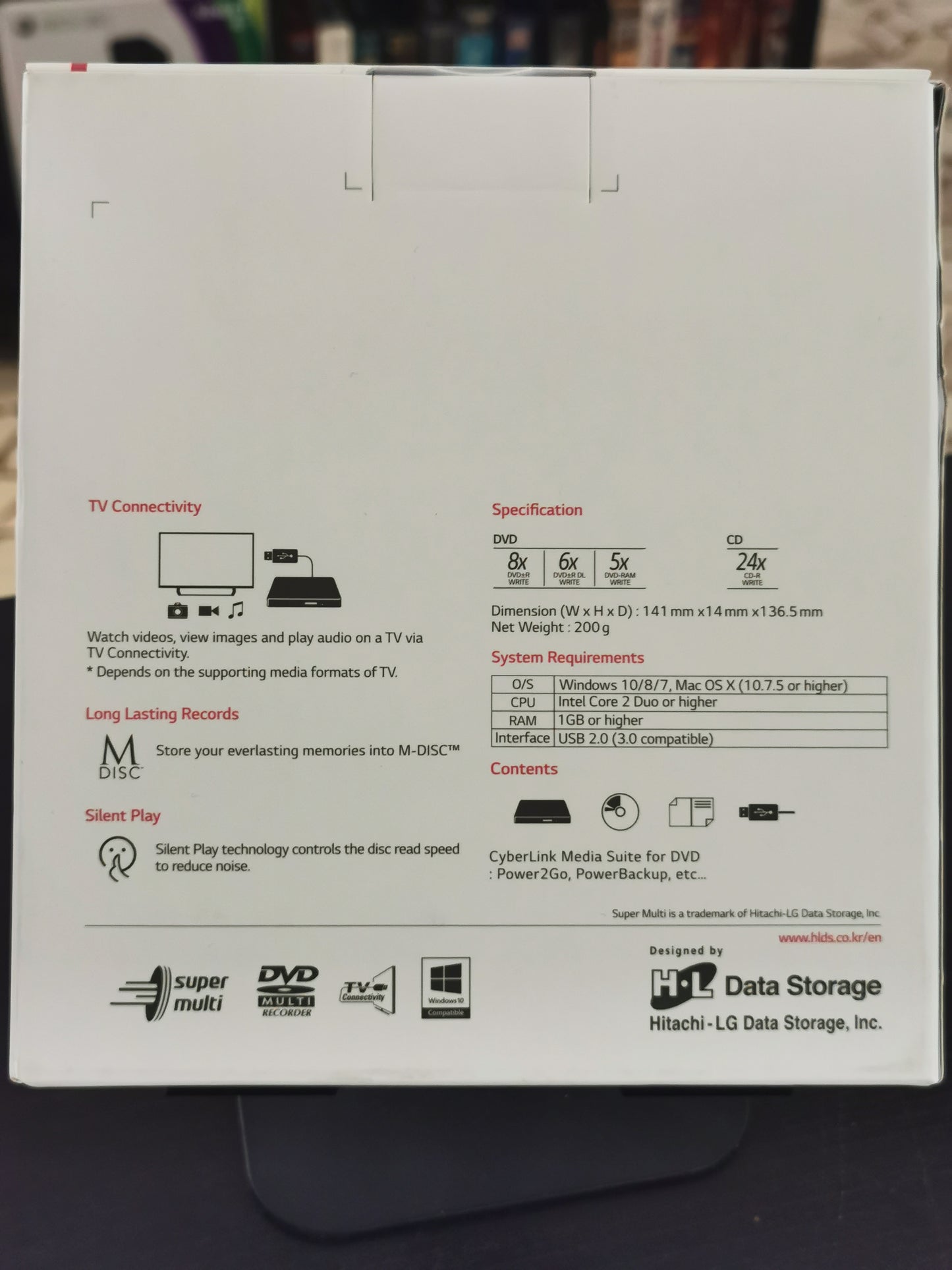 HL Data Storage – Slim Portable DVD Writer (Accessori)