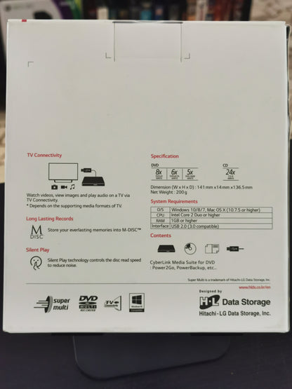 HL Data Storage – Slim Portable DVD Writer (Accessori)