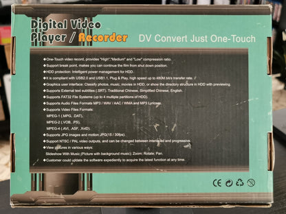 Digital Video Player / Recorder – DV Convert Just One-Touch (Accessori)
