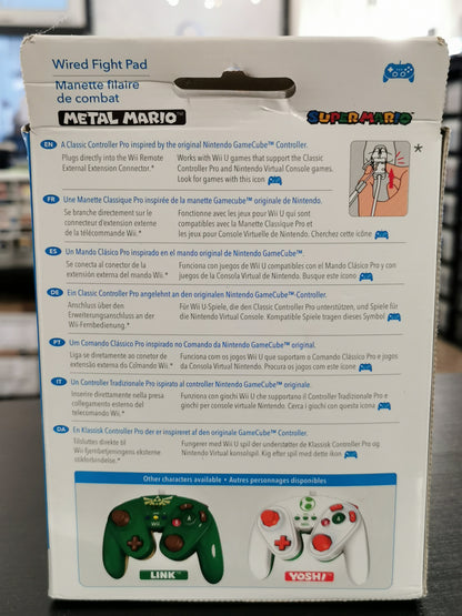 Wired Fight Pad Metal Mario per Nintendo Wii / Wii U (Accessori) *Nuovo