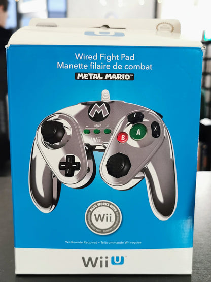 Wired Fight Pad Metal Mario per Nintendo Wii / Wii U (Accessori) *Nuovo