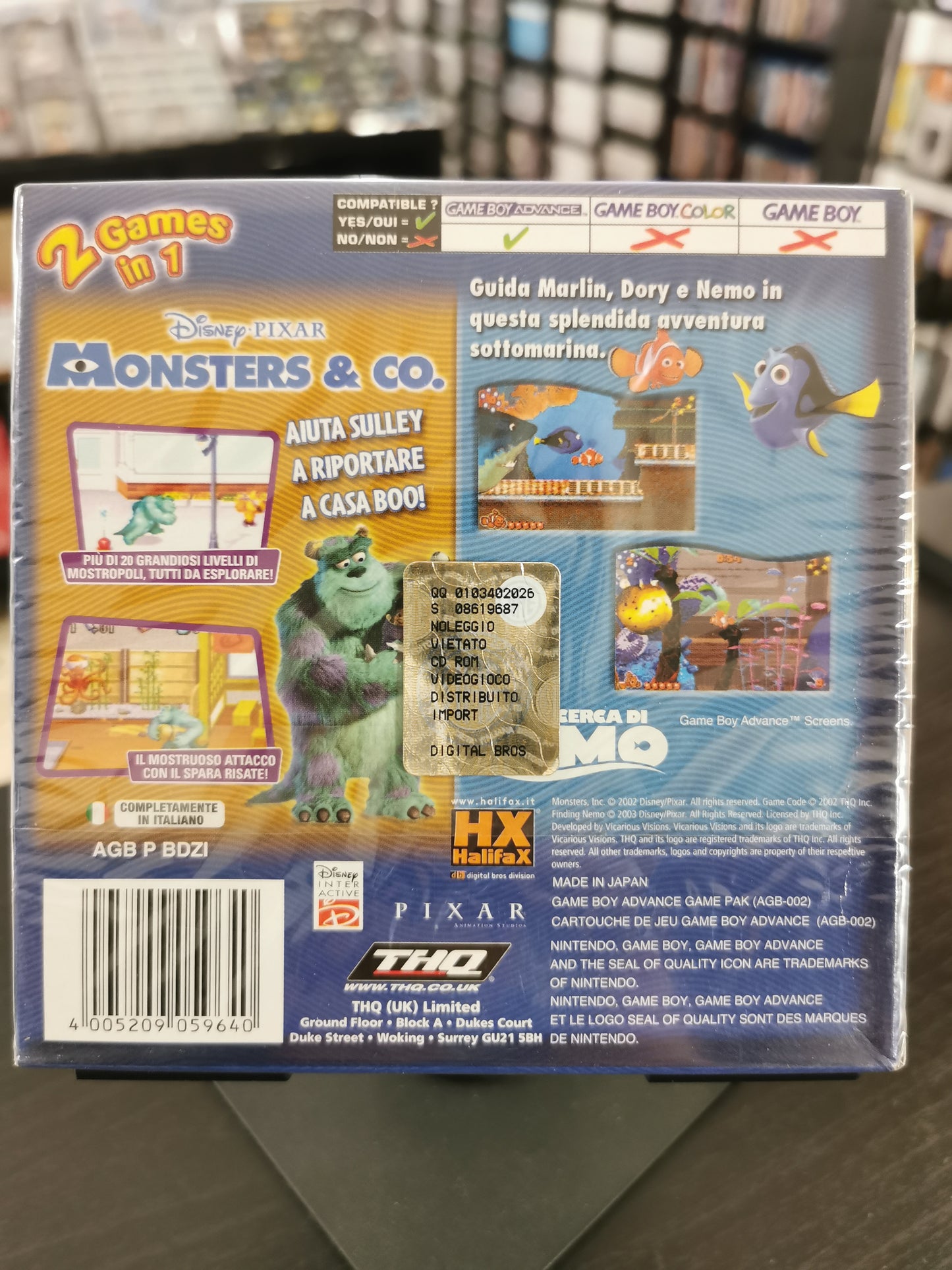 Disney Pixar Monsters & Co. + Alla Ricerca di Nemo (GBA) *Nuovo