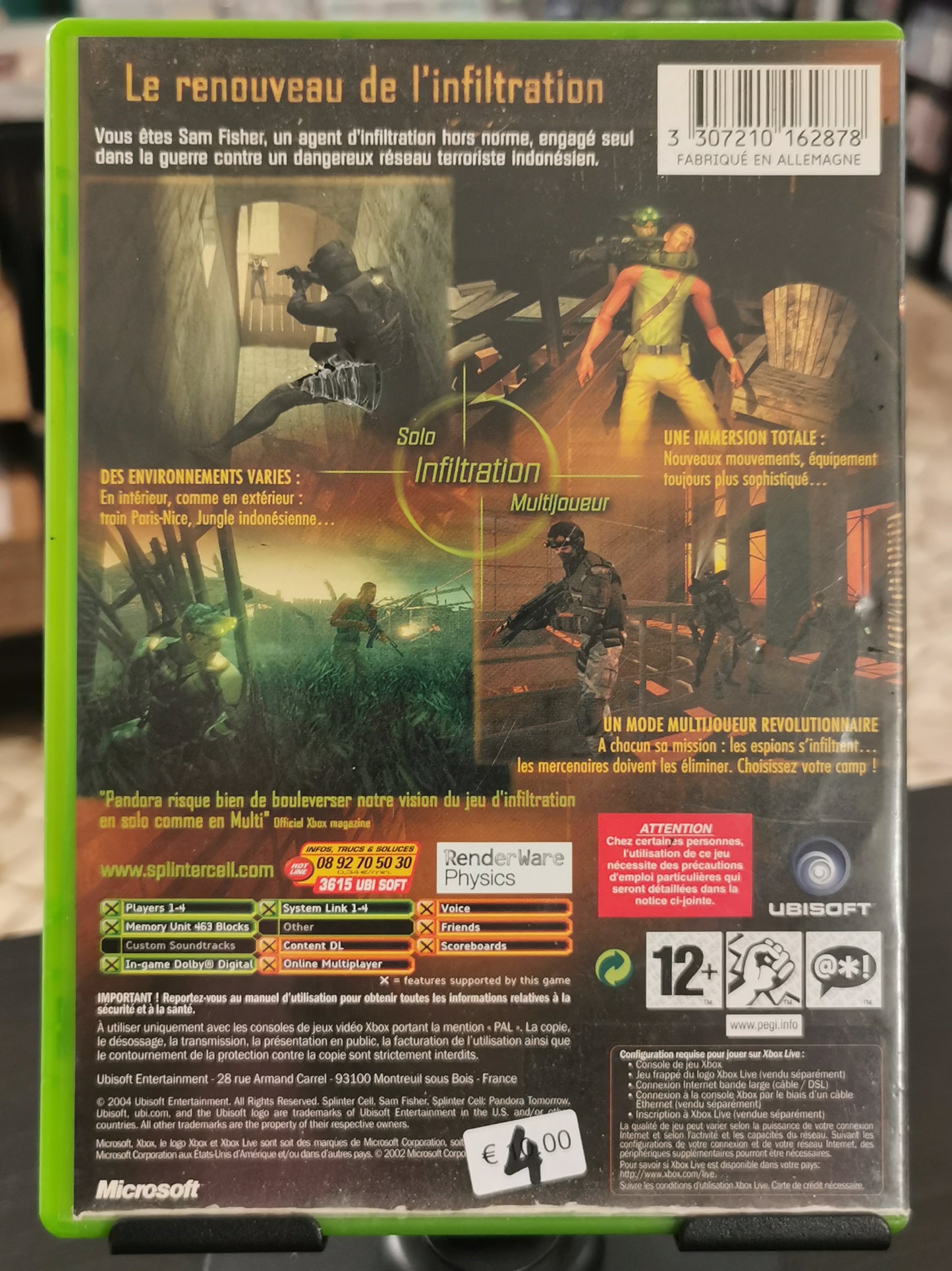 Tom Clancy’s Splinter Cell Pandora Tomorrow (Xbox)