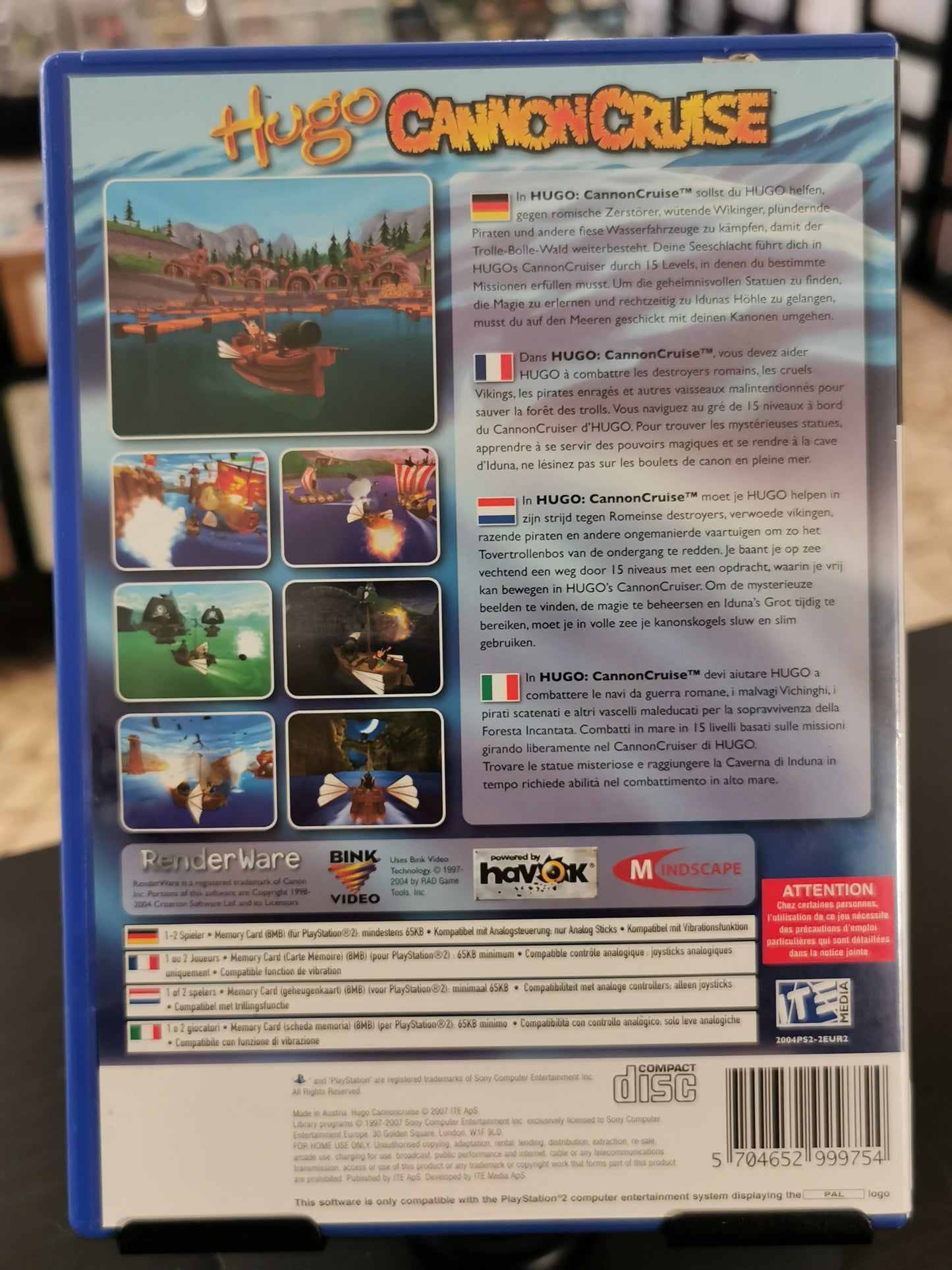 Hugo CannonCruise (PS2) *No manuale