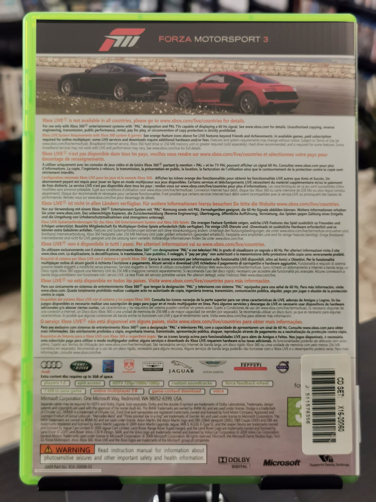 Forza Motorsport 3 (Xbox 360) – Bundle Copy